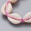 Natural Cowrie Shell Braided Beads Bracelets BJEW-JB05057-04-3