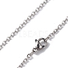 Non-Tarnish 304 Stainless Steel Cable Chain Necklace for Men Women NJEW-K245-024D-2