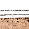 2MM Unisex 304 Stainless Steel Rope Chain Necklaces NJEW-P395-16P-5