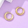 Ion Plating(IP) 304 Stainless Steel Huggie Hoop Earrings EJEW-F111B-13mm-G-5