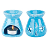 Moon & Star Porcelain Candle Holders AJEW-WH0270-414A-1