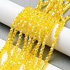 Transparent Electroplate Glass Beads Strands EGLA-A039-T2mm-A22-4
