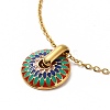 Colorful Enamel Flower Pendant Necklace NJEW-F305-01G-2