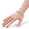 Natural White Moonstone & Alloy Buddha Head Beaded Stretch Bracelet BJEW-JB08913-01-4