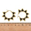 Glass Beaded Hoop Earrings EJEW-MZ00750-03-5