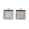 304 Stainless Steel Pendant Cabochon Settings STAS-Z201-02P-04-1
