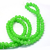 Baking Paint Imitation Jade Glass Round Bead Strands X-DGLA-Q021-4mm-09-3