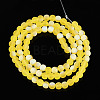 Frosted Transparent Glass Beads Strands GLAA-T032-T4mm-MBB11-2