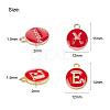 2 Sets 2 Styles Golden Plated Alloy Enamel Charms ENAM-YW0001-28F-3
