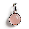 Cherry Quartz Glass Half Round Charms G-NH0001-12A-1