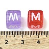 Spray Painted Transparent Acrylic Beads MACR-K365-07M-3