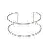 Non-Tarnish 304 Stainless Steel Hollow Open Cuff Bangles for Women BJEW-S155-04P-2