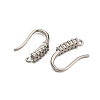 Rack Plating Brass Pave Cubic Zirconia Earring Hooks KK-O143-17P-2