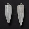 Natural Quartz Crystal Pointed Pendants G-D040-01P-B15-2