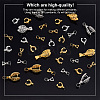 ARRICRAFT 60Pcs 6 Style Brass & Alloy Ice Pick Pinch Bails FIND-AR0003-11-4