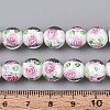 Handmade Foil Glass Beads Strands FOIL-N033-04F-4