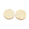Ion Plating(IP) 304 Stainless Steel Textured Pendants STAS-I098-01-20mm-G-2