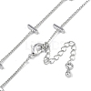 Rack Plating Brass Twisted Chain Necklaces for Women NJEW-K382-15B-P-2