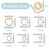 6 Styles Iron & 2Pcs Brass Open Jump Rings IFIN-ME0001-14G-2