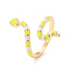 Snake Wrap Enamel Cuff Ring for Women RJEW-C004-25-RS-4