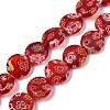 Handmade Millefiori Lampwork Beads Strands LAMP-G166-17B-05-2