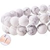 Frosted Natural Howlite Bead Strands G-PH0028-8mm-01-4