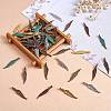 180Pcs 6 Styles Alloy Pendant Feather Pendant DIY Vintage Jewelry Accessories JX562A-4