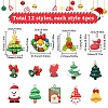 48Pcs 12 Styles Christmas Theme Opaque Resin Pendants RESI-SC0005-66-2