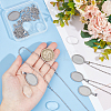 Unicraftale DIY Oval Blank Dome Necklace Making Kit DIY-UN0050-28-4