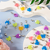 Butterfly Luminous Acrylic & Letter A~Z Tibetan Style Alloy Pendant Decorations HJEW-TAC0020-6
