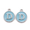 Platinum Plated Alloy Enamel Charms ENAM-S118-04D-P-1