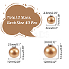 AHADERMAKER 120Pcs 3 Styles Eco-Friendly Spray Painted Wooden Beads WOOD-GA0001-42-2