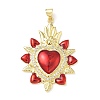 Brass Micro Pave Cubic Zirconia Pendants KK-I379-03G-F-1