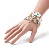 7Pcs 7 Style Evil Eye Lampwork & Glass Seed & Brass Beaded Stretch Bracelets Set for Women BJEW-JB09249-02-6