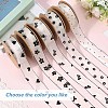 1Roll Printed Polyester Chiffon Ribbons OCOR-CY0002-35B-5