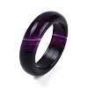 Dyed & Heated Natural Striped Agate/Banded Agate Finger Rings for Women RJEW-Z075-02U-2