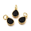 Brass Micro Pave Cubic Zirconia Pendants ZIRC-D120-01G-M-2