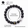 10MM Natural Black Onyx(Dyed & Heated) and Howlite Beaded Stretch Bracelets RH2290-1-2