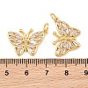Brass Micro Pave Cubic Zirconia Pendants CU-CBA908F-05G-06-3