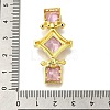 Rack Plating Brass Micro Pave Cubic Zirconia Clasp KK-H485-37G-3