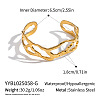 Hollow Out 304 Stainless Steel Cuff Bangles for Women LS-AP7431-1-2
