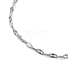 Non-Tarnish 304 Stainless Steel Textured Dapped Chain Necklace NJEW-D045-02P-2