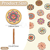 100Pcs Printed Wooden Buttons BUTT-CP0001-16-2
