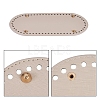 PU Leather Oval Long Bottom for Knitting Bag FIND-WH0032-01C-5