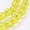 Spray Painted Crackle Glass Beads Strands CCG-Q001-6mm-04-3
