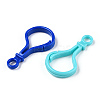 Opaque Solid Color Bulb Shaped Plastic Push Gate Snap Keychain Clasp Findings KY-N022-08-3