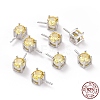 Rhodium Plated 925 Sterling Silver Peg Bails STER-D035-47P-08-4