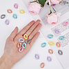 HOBBIESAY 480Pcs 6 Style Opaque Acrylic Linking Rings OACR-HY0001-06-4