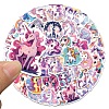 50Pcs Unicorn PVC Self Adhesive Cartoon Stickers STIC-G001-09-1