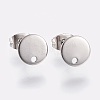 Non-Tarnish 304 Stainless Steel Stud Earring Findings X-STAS-K184-01-01P-1